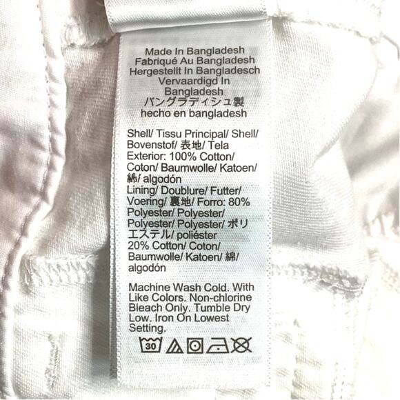 J Crew Factory 5" Classic Chino Short White Size 8 Pockets - Picture 11 of 15